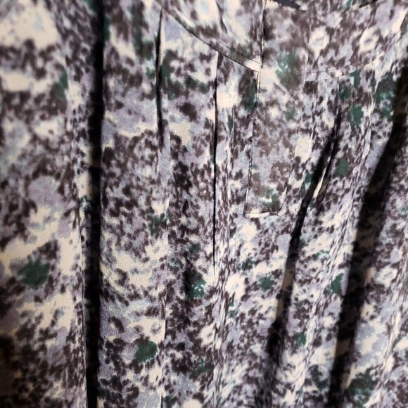 Banana Republic Womens Blue Grey Silky Sleeveless Flowy Watercolor Top Small - Picture 3 of 6